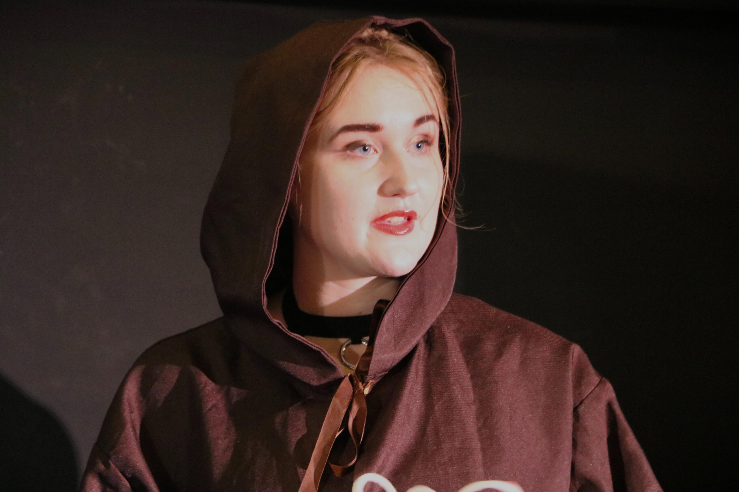 Kate Andrews in Gunpowder Necklace Photo by TJ Roderick